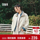 森馬（Semir）外套女春季拼接格子oversize花苞2026復古松弛感夾克10A126108002