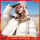 三彩【易打理】2025冬季新款90白鴨絨羽絨服面包服寬松短款M 象牙白 S 155/80A