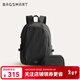 BAGSMART雙肩包輕行背包男女多功能通勤大容量出差書(shū)包大學(xué)生電腦包旅行包 黑色（可容納15.6英寸筆記本）