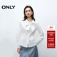 ONLY2025夏季新款精致刺繡長(cháng)袖蝴蝶結正肩收腰襯衫女|125305015 A43奶油白色 S