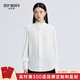 深呼吸DEEP BREATH女裝長(cháng)袖襯衫精致通勤木耳領(lǐng)法式襯衣女A302058 白 S (2)