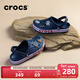 卡駱馳（CROCS）洞洞鞋貝雅卡駱班輕便耐磨一腳蹬休閑鞋|205089 深藍/辣椒紅-4CC 41 /42(260mm)