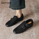 達芙妮樂(lè )福鞋女2026春季新款復古巴洛克小皮鞋英倫風(fēng)平底一腳蹬軟底單鞋
