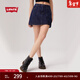 Levi's李維斯25年新款女士街頭潮流時(shí)尚休閑迷你百褶牛仔短裙 深藍色 XL (28)