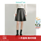 茵曼（INMAN）半身裙女士學(xué)院風(fēng)格雷系百褶短裙女高腰顯瘦灰色 雅典灰薄款-18528077 M