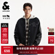 杰克·瓊斯（JACK&JONES）男裝秋冬季毛呢大衣夾克外套寬松時(shí)尚棒球服百搭潮字母225427023 E40黑色 常規 M （175）
