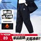 Converse匡威兒童長(cháng)褲秋冬加絨保暖褲束腳運動(dòng)褲梭織褲子男女童工裝褲 正黑色【北方冬季加絨】 140 /60 【建議身高128-140cm】
