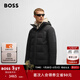 雨果博斯BOSS男士常規版型休閑派克羽絨大衣 001-黑色 XL
