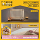 美朵嘉【Pro】全底嬰兒防摔蚊帳床圍欄2x2.2家用淺米色【含全棉床單】