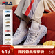 斐樂(lè )（FILA）官方楊冪同款松餅鞋女鞋老爹鞋運動(dòng)鞋鞋子厚底休閑鞋 微白-WW 37.5