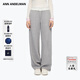 ANN ANDELMAN【明星同款】官方直營(yíng)通勤闊腿休閑運動(dòng)衛褲高腰抽繩直筒灰色褲子 灰色 M