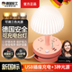 KINGXIAOJING德國多功能帶插座臺燈一體式臥室床頭燈USB小夜燈LED護眼睡眠燈 0.8米線(xiàn)白色 【可收線(xiàn)三色光德國安全插座】