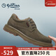 金利來(lái)（goldlion）男鞋時(shí)尚個(gè)性擦色休閑鞋舒適耐磨工裝鞋54623005546A-卡其色-42碼