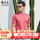 雅戈爾（YOUNGOR）短袖T恤男圓領(lǐng)時(shí)尚休閑純棉面料易打理不易褪色變形T恤 磚紅 2XL