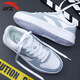 安踏（ANTA）男鞋運動(dòng)板鞋2026年夏季休閑鞋耐磨舒適休閑鞋通勤學(xué)生小白鞋子男 純凈白/霧灰 42