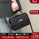 viney牛皮包包女包新款斜挎包品牌單肩包生日情人節禮物送女友老婆 【黑色】新年送女生實(shí)用輕奢高級感小方包 時(shí)尚百搭休閑小眾手提包