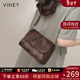 viney牛皮包包女包新款斜挎包輕奢單肩包生日情人節禮物送女友老婆 【咖啡色】新年送女生高級感實(shí)用腋下包 時(shí)尚品牌百搭休閑洋氣枕頭包