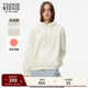 Teenie Weenie小熊女裝時(shí)尚衛衣冬季簡(jiǎn)約風(fēng)通勤時(shí)髦拼接連帽套頭衫 象牙白 L (170)