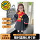 G.duck小黃鴨童裝萬(wàn)圣節cos服裝兒童演出服哈利波特斗篷小女孩表演服裝 黑色斗篷+眼鏡 90 尺碼1~2歲【 80-90cm】