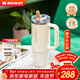 STANLEY保溫杯水杯巨無(wú)霸吸管杯PRO保溫保冷大容量杯子年會(huì )禮品男女禮物 【亮面杯身】奶油暖杏- 887ml