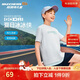 Skechers斯凱奇童裝兒童T恤女童夏季亮白色中大童速干時(shí)尚短袖P225K067