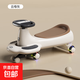 扭扭車(chē)兒童1歲新款大人可坐雙人寶寶溜溜車(chē)搖搖擺嬰兒車(chē)禮物 咖色加大輪