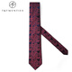 T&Twenties真絲男士領(lǐng)帶結婚正裝商務(wù)新郎紅色復古酒紅色花紋桑蠶絲vintage 【手打款.真絲領(lǐng)帶】AS6002 繁花似錦