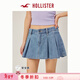 HOLLISTER美式25夏Y2KMiu系牛仔半身裙裙褲女裝343-5044 淺色水洗 S (165/68A)標準版