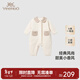 英氏（YEEHOO）【商場(chǎng)同款】嬰兒夾棉連體衣秋冬燈芯絨嬰兒衣服女童爬服新款 淺梨黃 80cm (建議9-18個(gè)月)