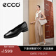 愛(ài)步（ECCO）芭蕾舞鞋女 時(shí)尚潮流百搭經(jīng)典圓頭牛皮瑪麗珍鞋 雕塑222303 黑色22230301001建議選大一碼 38 （偏小，建議選大一碼）
