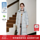 范思藍恩高光云朵系列 韓系中長(cháng)款連帽羽絨服女冬季2024新款14063 冰島藍 S