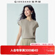佐丹奴（Giordano）t恤衫女夏季純棉純色氣質(zhì)小高領(lǐng)連片短袖t恤女13323309