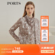 PORTS寶姿女裝 秋冬新品女裝氣質(zhì)優(yōu)雅上衣LL9B052LPS031 沙駝色印花 S (4)