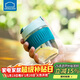 樂(lè )扣樂(lè )扣（LOCK&LOCK）咖啡杯耐熱玻璃水杯子男女學(xué)生便攜式雙飲吸管杯隨手杯350ML綠色