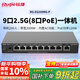 銳捷9口2.5G PoE家居網(wǎng)關(guān)一體機 RG-EG209MG-P 帶機200 帶寬2000M POE功率120W AC控制器 行為管理