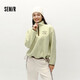森馬（Semir）衛衣女秋冬季中長(cháng)款寬松立領(lǐng)抓絨上衣刺繡撞色連帽舒適內搭學(xué)院風(fēng) 【A款】杏黃30521 L 165/88A