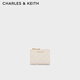 CHARLES&KEITH26春新品菱格紋多卡位短款錢(qián)包零錢(qián)包女神節生日禮物CK6-10770729 Cream奶白色 XXS