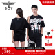 BOY LONDON【朋克涂鴉】情侶款老鷹朋克涂鴉寬松潮流T恤N01902 黑色 XS