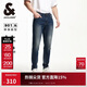 杰克·瓊斯（JACK&JONES） 潮流時(shí)尚LOGO皮標彈力修身水洗貓須舒適百搭牛仔褲男裝225332085