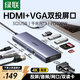 綠聯(lián)Type-C擴展塢USB-C讀卡器雷電4拓展塢HDMI網(wǎng)口轉接HUB分線(xiàn)器通用蘋(píng)果MacBook Air華為聯(lián)想