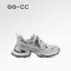 GG-CC【月落星芒】春季新款潮流銀色厚底老爹鞋女運動(dòng)休閑鞋G26U8492 銀色 37