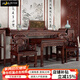 織月居2025新款中式金花梨木中堂六件套條案八仙桌大廳堂屋家具神臺供臺 橡膠木:1.8米條案四件套