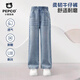 小豬班納女童褲子2025新款兒童牛仔長(cháng)褲女孩休閑耐磨不掉色直筒褲洋氣 【直筒牛仔微閃燙鉆】01 160 【推薦體重80-100斤】
