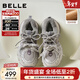 百麗（Belle）周雨彤同款藍鯨高幫老爹鞋女26春紅色商場(chǎng)厚底休閑鞋E8X1DAM6預售 紫色低幫-絨里【周雨彤同款】 37