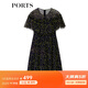 PORTS寶姿春夏新品女裝短袖中長(cháng)連衣裙YLA8D241KPS086 丈青印花 4