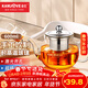 金灶（KAMJOVE） 玻璃泡茶壺耐高溫304不銹鋼過(guò)濾花茶壺飄逸杯煮茶壺簡(jiǎn)約式茶藝壺 A-07【600ml】