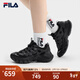 FILA斐樂(lè )女鞋楊冪同款復古老爹鞋2025夏新款厚底蘑菇鞋運動(dòng)休閑鞋 黑/黑沙灰-BB 37.5