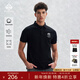 MANGANO輕奢品牌夏季新款男士短袖POLO衫個(gè)性胸標商務(wù)通勤T恤男體恤上衣 黑色 L （175/96A）