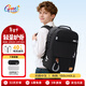 Gmt for kids初高中生書(shū)包小學(xué)生大容量背包中學(xué)生護脊雙肩包5-6年級男黑純色
