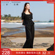 三彩大碼女裝2025夏季新款仿麻上衣長(cháng)褲兩件套裝休閑方領(lǐng)通勤胖MM